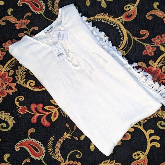 Walter Baker Ivory Acapulco Kaftan Swim/Party Dress, One Size - Picture 3 of 10